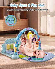 Dearlomum Baby Play Gym piano keys light-up highlights cause-and-effect play