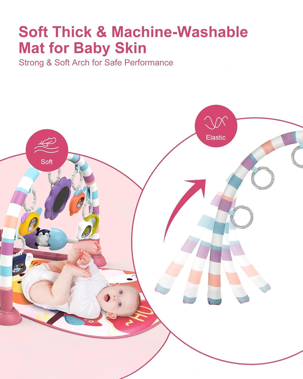 dearlomum baby play mat gym flower mirror for self discovery