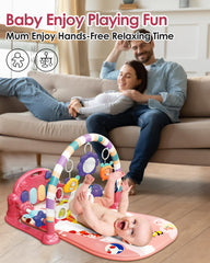 dearlomum Baby Play Mat Gym flower-mirror encourages self-discovery during tummy time