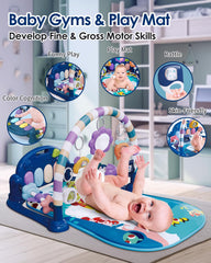 Dearlomum Baby Play Mat Gym teapot rattle promotes grasping and sensory play.