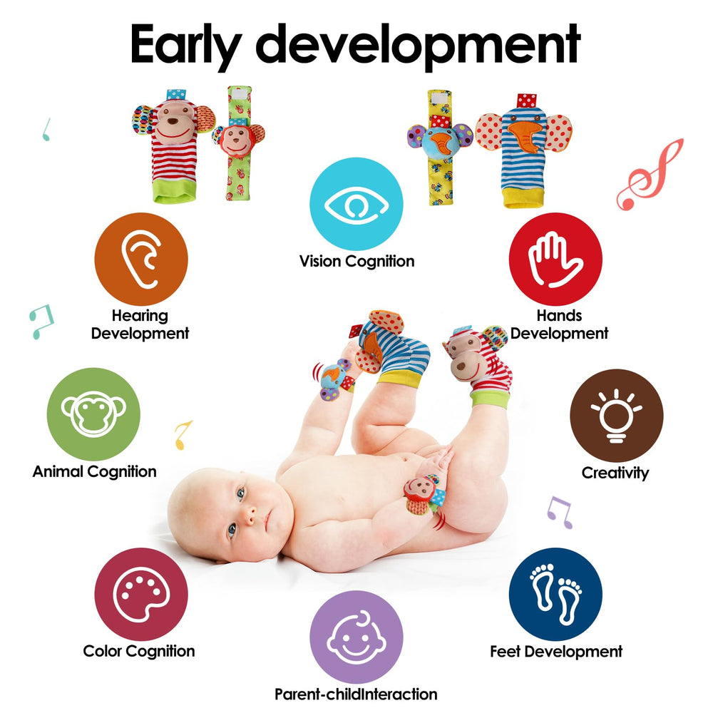 Dearlomum Baby Play Mat Gym toys close-up highlighting sensory teapot rattle and cups