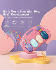 Dearlomum baby play mat gym with toys and mirror supports early hand-eye coordination.