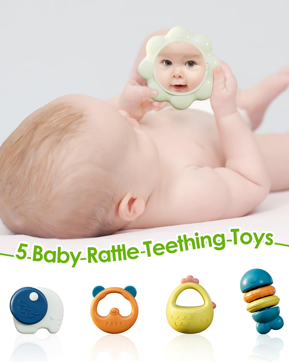 Dearlomum Baby Play Mat soft-fabric green offers gentle touch and easy machine-wash cleaning