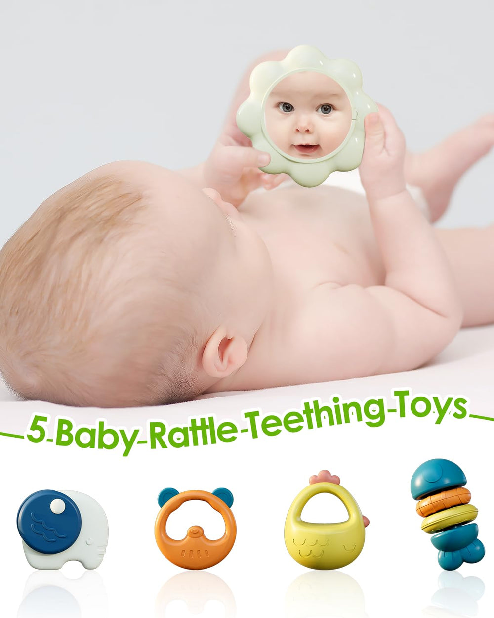 Dearlomum Baby Play Mat soft-fabric green offers gentle touch and easy machine-wash cleaning