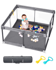 Dearlomum baby playpen non-removable mat cushions playtime with easy cleanup.