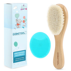 DEBETOOL Baby Hair Brush soft bristles for gentle daily scalp massage.