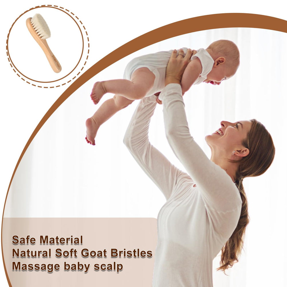 DEBETOOL Cradle cap care support with gentle brushing routine.