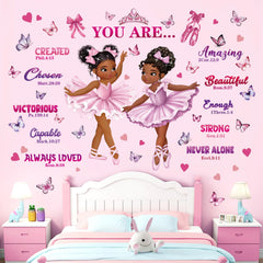 Decalmile African American girl room decor adds color to playrooms.
