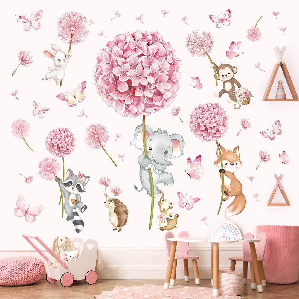Decalmile monkey wall decal adds charming scene to kids room.