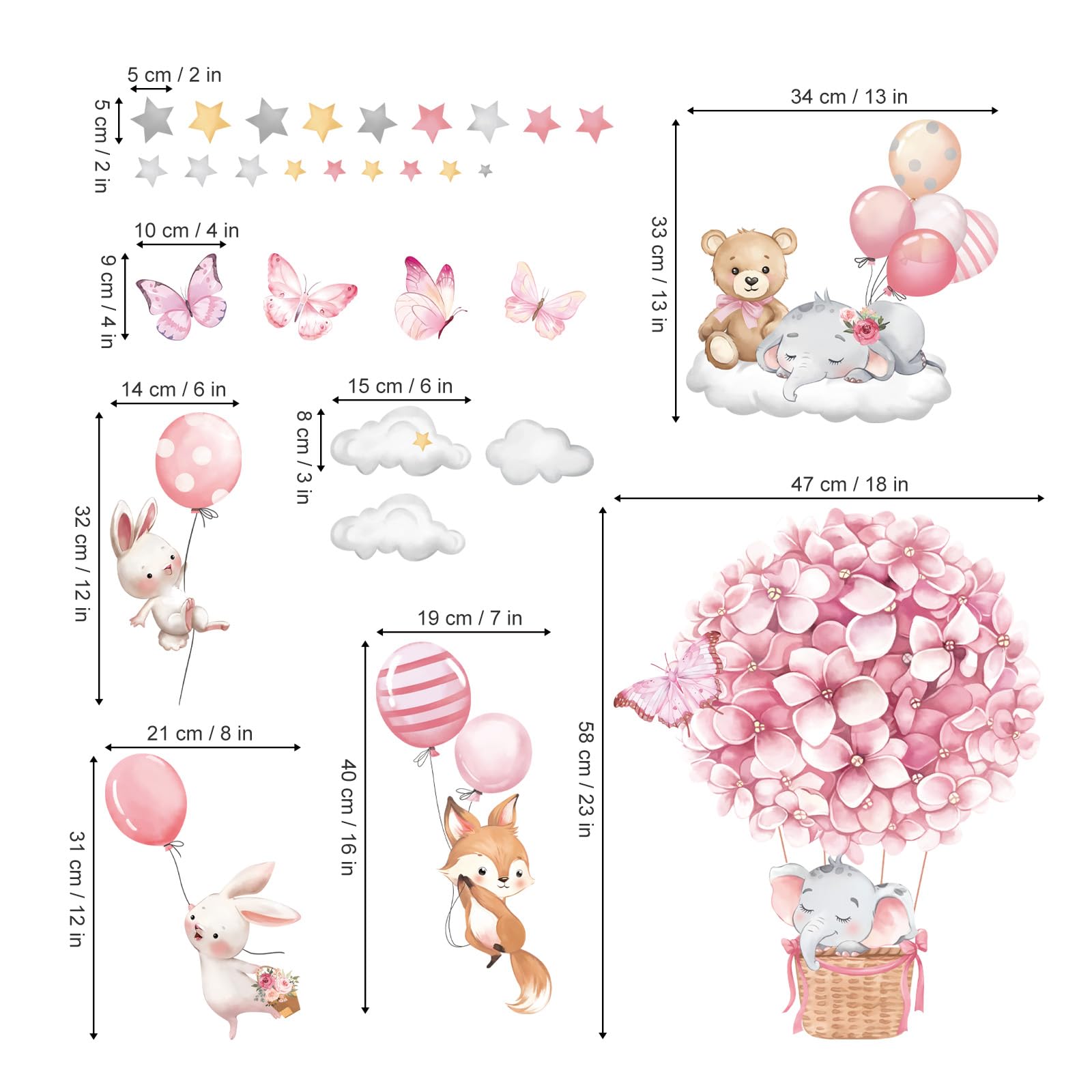 Decalmile baby room wall stickers are waterproof and easy to wipe clean