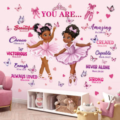 Decalmile black girl ballerina wall stickers brighten nurseries with removable decor.