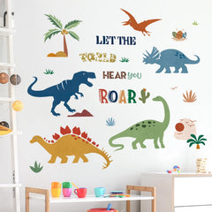 Decalmile Boho Dinosaur wall decal installation guide for smooth surfaces