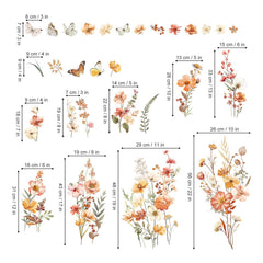 Decalmile Boho Flower Wall Decal girl-friendly bedroom decor