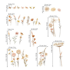 Decalmile Boho Flower Wall Decals girl’s bedroom adds color and charm in minutes.