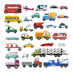 Decalmile cars wall stickers for kids room add vivid transport scenes and imaginative play.