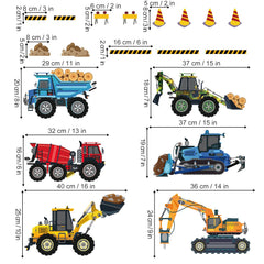 decalmile playroom decals featuring construction vehicles for imaginative scenes