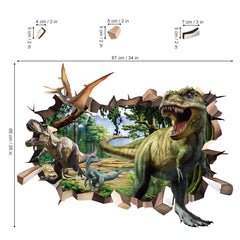Decalmile jungle dinos wall decals brighten boy's bedroom and inspire storytelling.