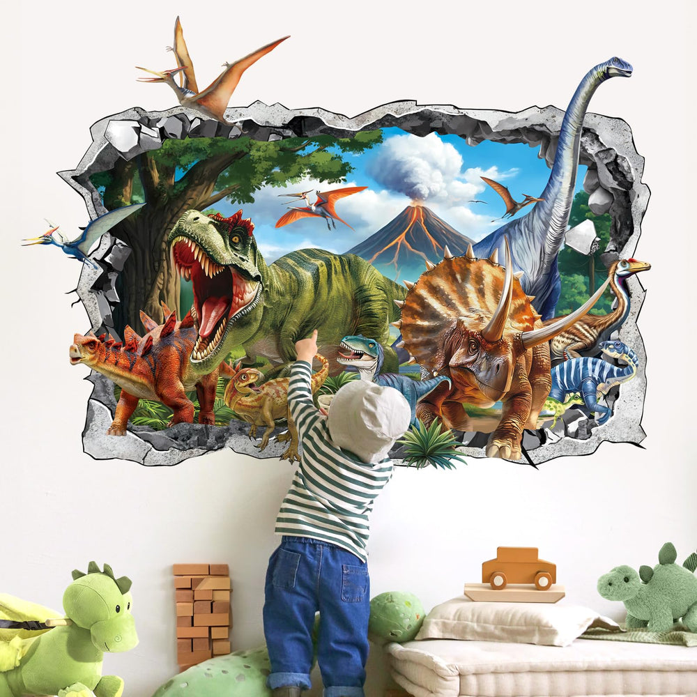 Decalmile dinosaur wall stickers large dino - vivid decor sparks imaginative play