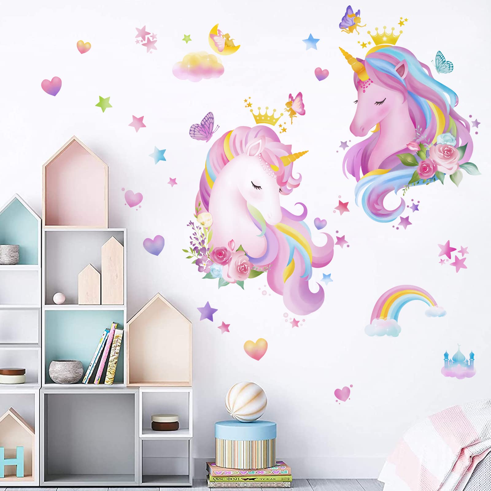 Decalmile finished 85cm square unicorn scene creates a bold wall focal point.