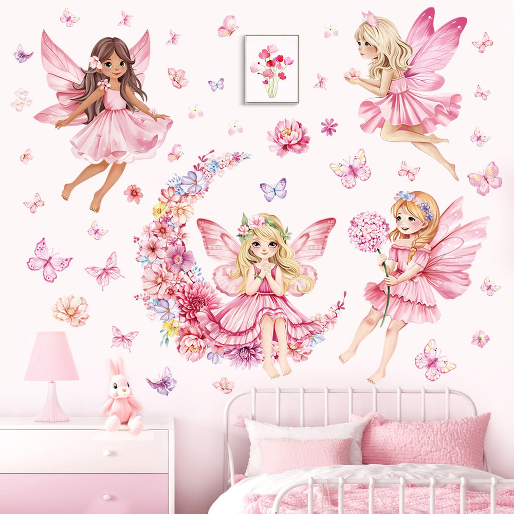 Decalmile flower moon wall sticker adds dreamy celestial decor
