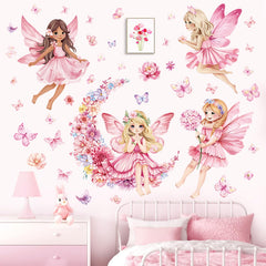 Decalmile flower moon wall sticker adds dreamy celestial decor