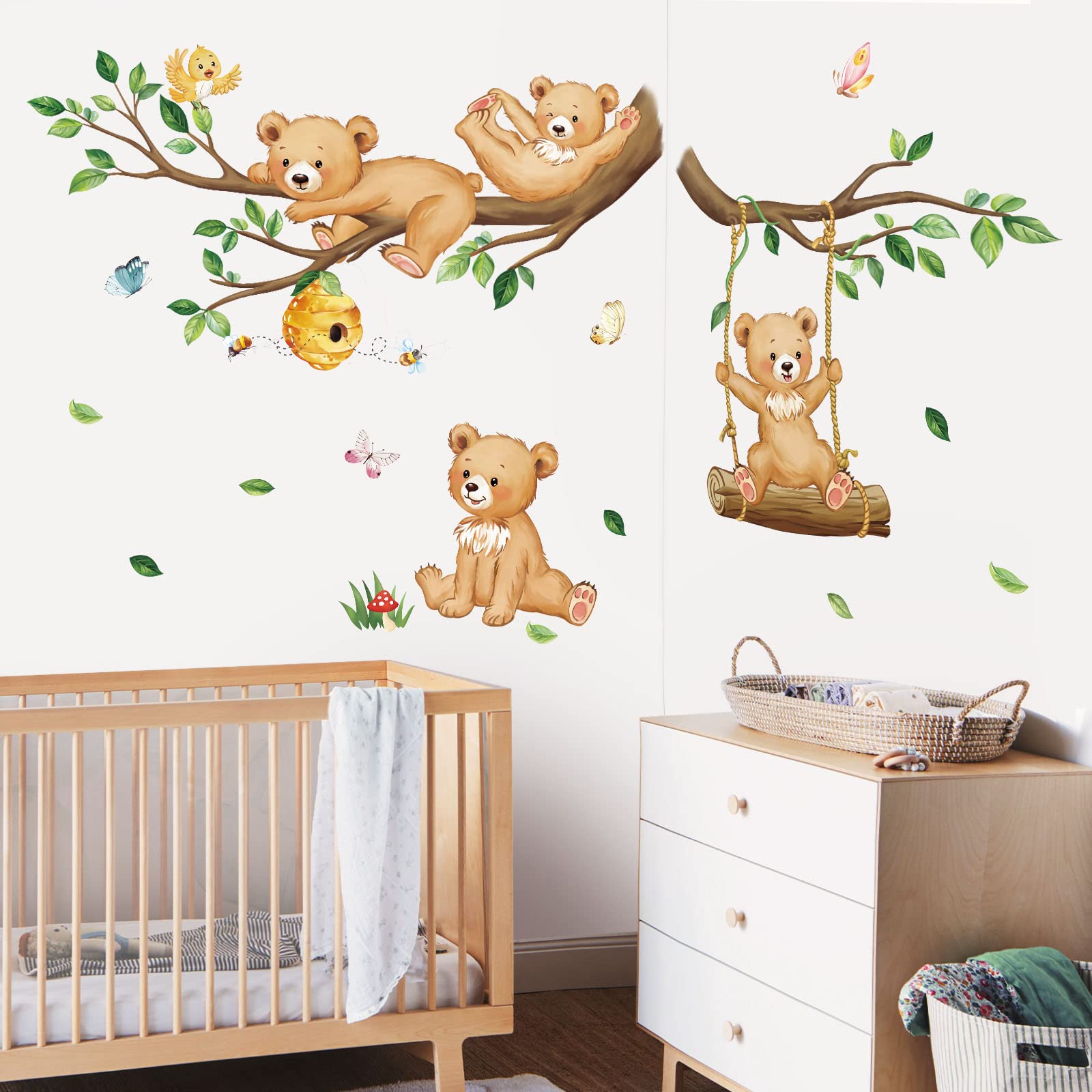 Decalmile forest-animals wall decal brightens kids bedrooms with color