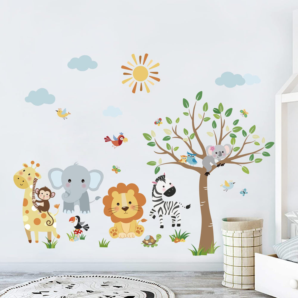 DecalMile forest lion wall sticker bold focal point for kids room