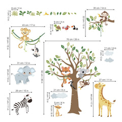 decalmile forest tree wall sticker creates an immersive jungle backdrop for play areas