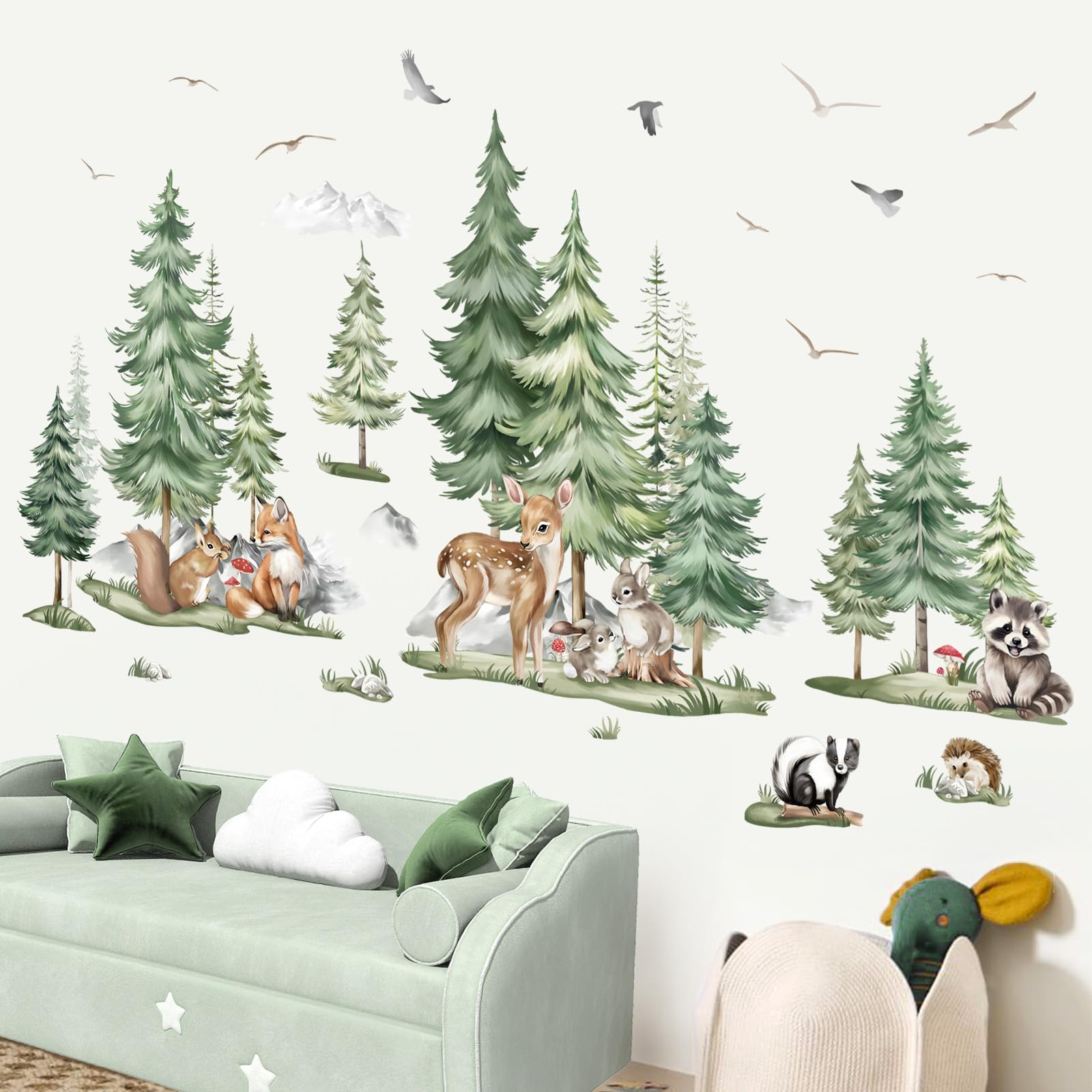 decalmile fox wall sticker brings playful woodland charm to kids' room.