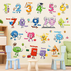 decalmile geometry shapes wall stickers for kids room engagement and math play