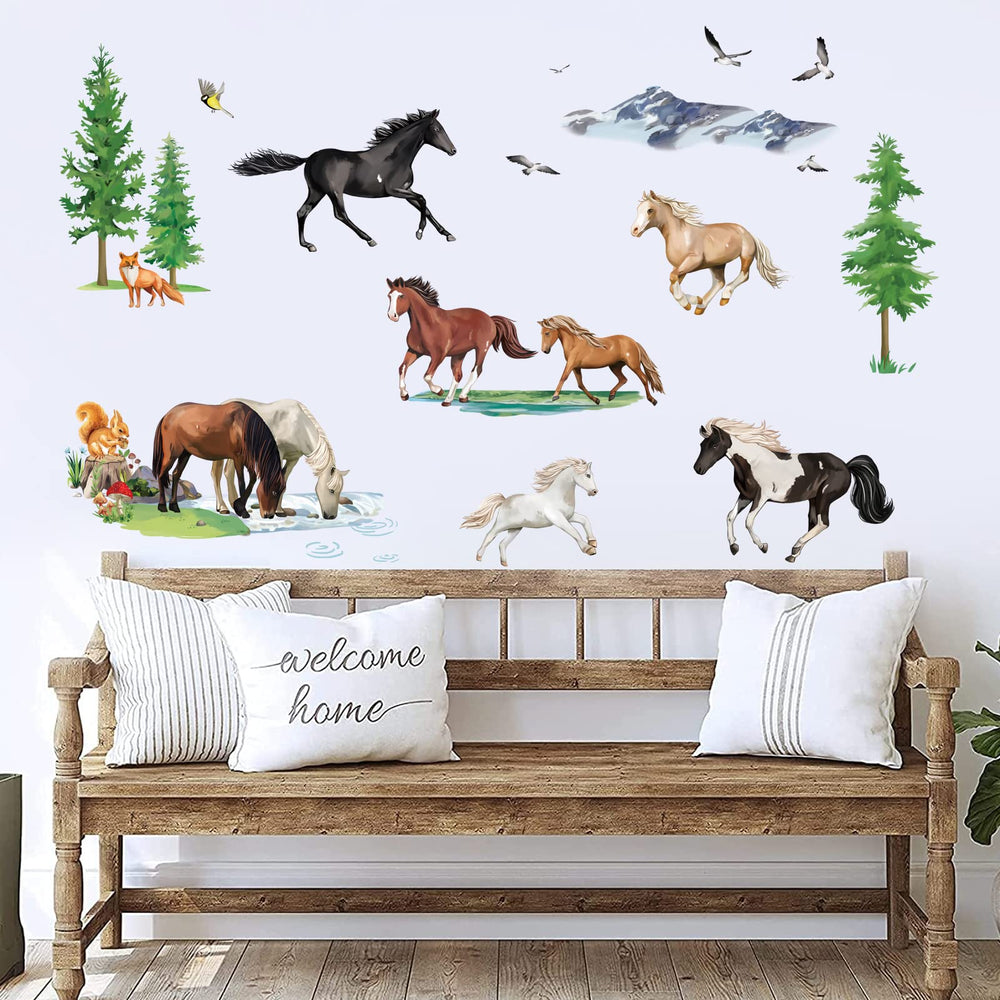 decalmile horse wall sticker closeup shows vivid colours and quality