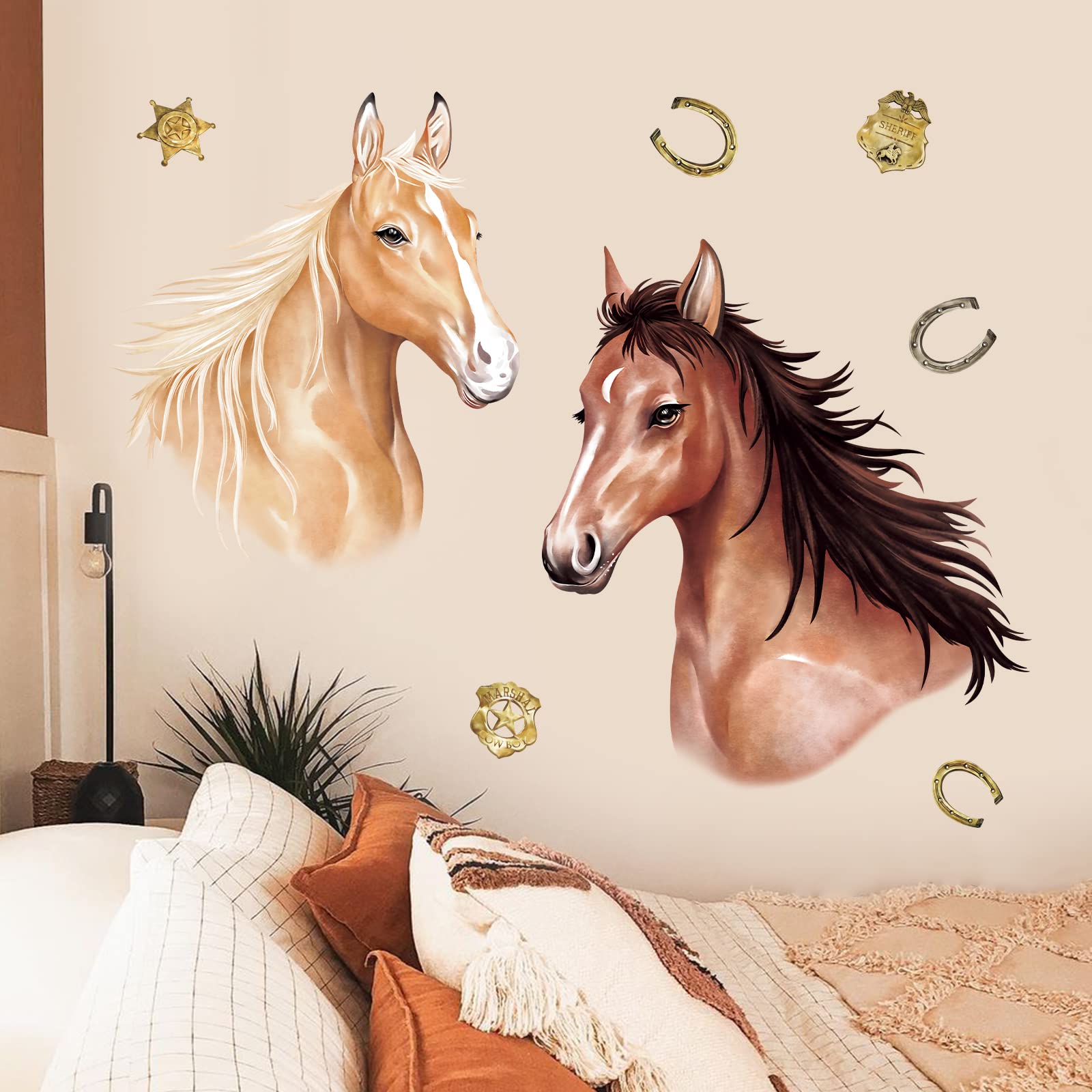 DecalMile horse wall stickers living room setup brighten spaces with farm charm.