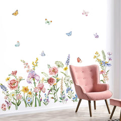 Decalmile iris-butterfly wall art adds whimsy to bedroom or nursery decor