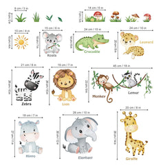 Decalmile Jungle Animals Giraffe wall sticker brings height and whimsy to small spaces