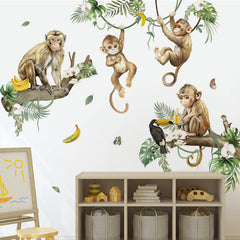 Decalmile jungle animals wall stickers brighten classrooms with a lively, engaging decor.