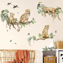 Decalmile jungle animals wall stickers are waterproof and removable for mess-free nursery decorating.