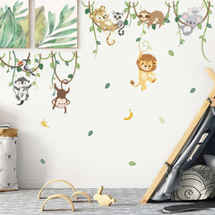 Decalmile jungle koala wall decal adds gentle charm to nurseries.