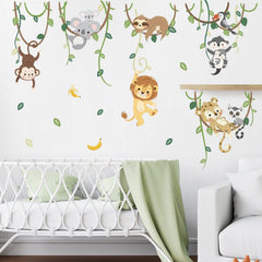 Decalmile jungle lion wall decal enhances nursery decor and imaginative play.
