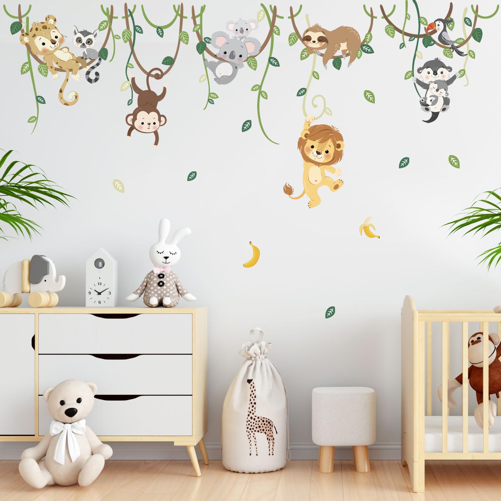 Decalmile jungle monkey wall decal sparks whimsy in kids' rooms.