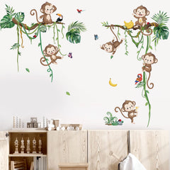 Decalmile kids room forest scene decal for nursery and playroom.