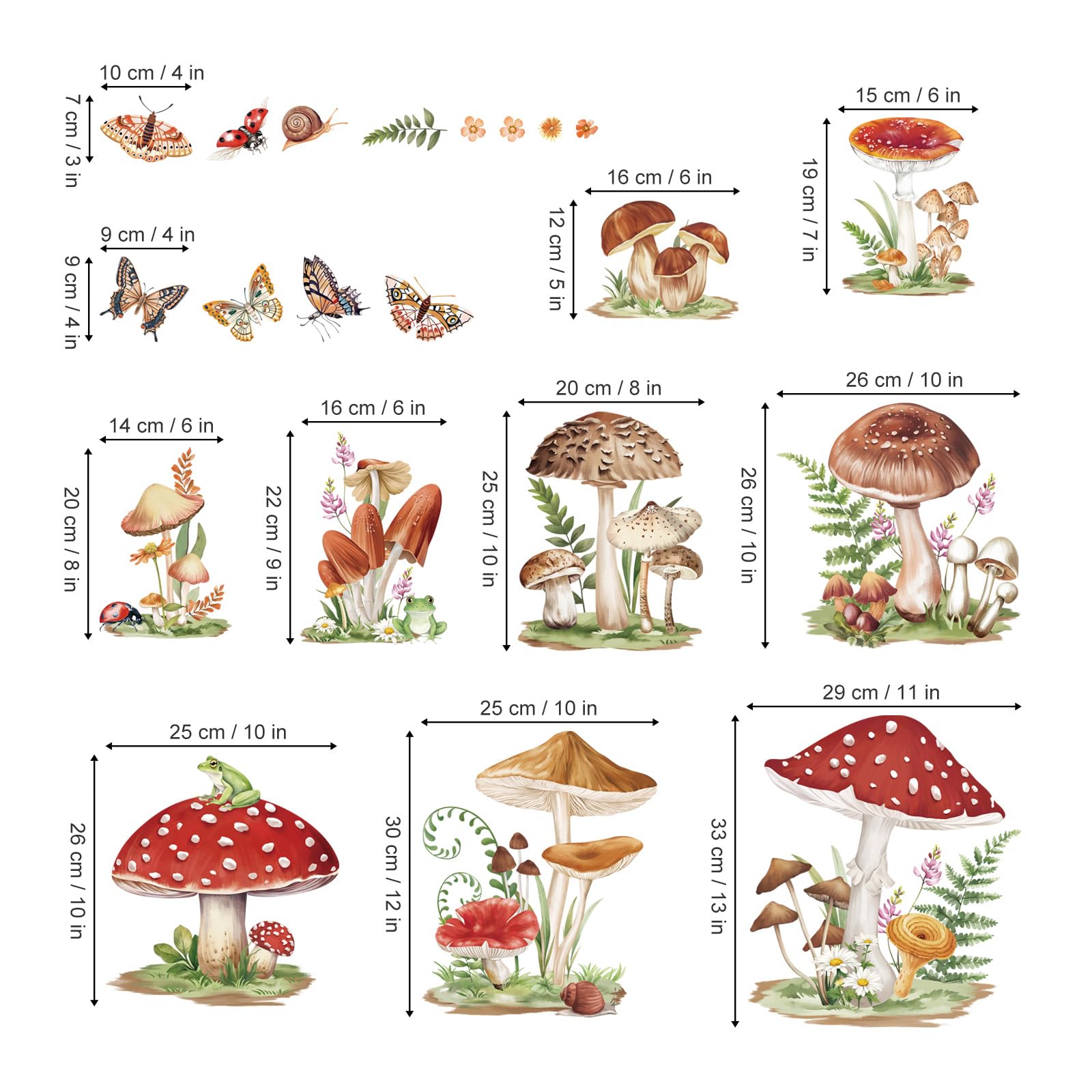 decalmile mushroom wall decal enhances living room decor with whimsy