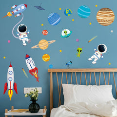 Decalmile astronaut wall sticker inspires curiosity in play areas and bedrooms.