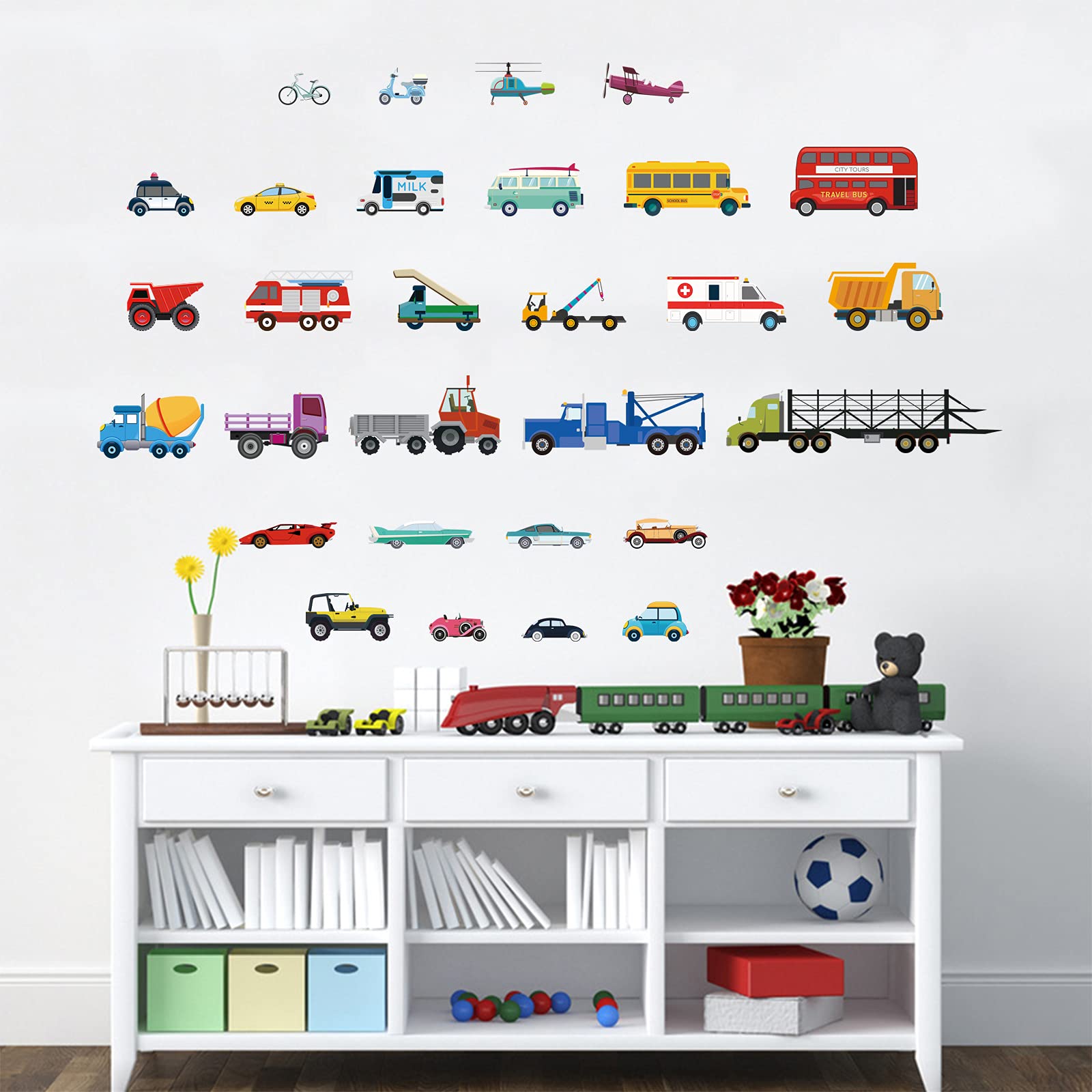 Decalmile peel-and-stick wall decals simplify decorating without damage or residue.