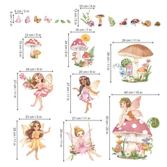 Decalmile Pink Fairy Nursery decor is waterproof and removable for updates.