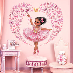 Decalmile princess pink butterfly wall decal adds playful color to nursery