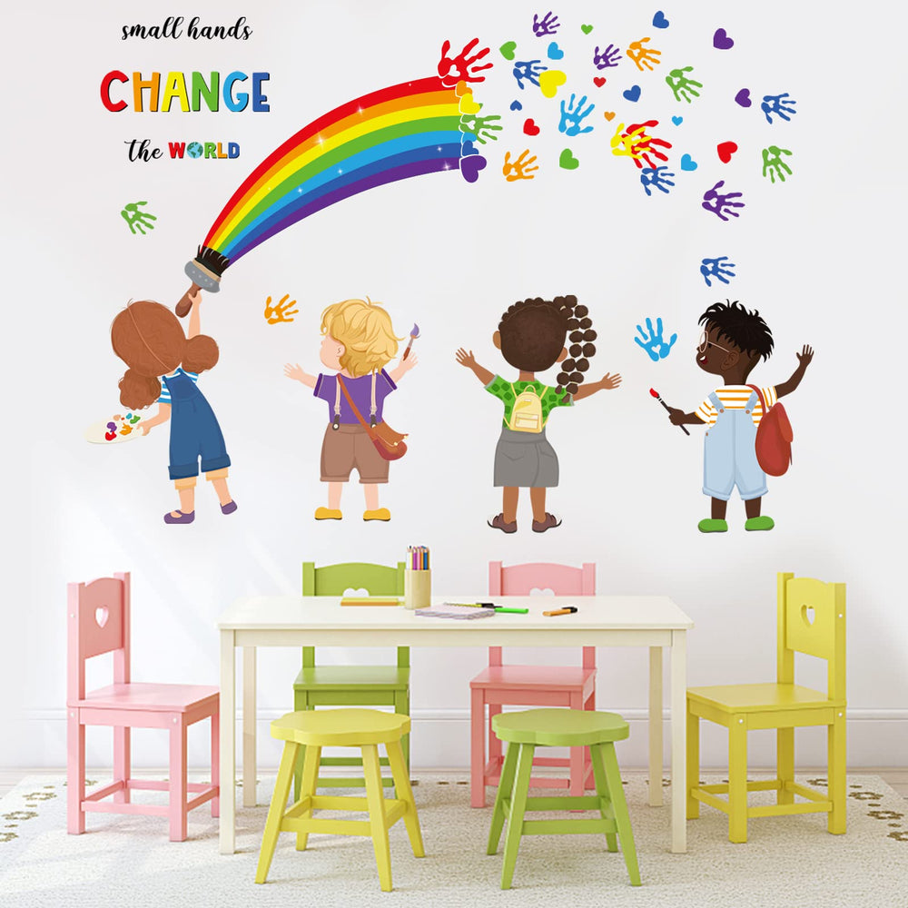 decalmile Rainbow quote wall decal brightens kids room and encourages creativity