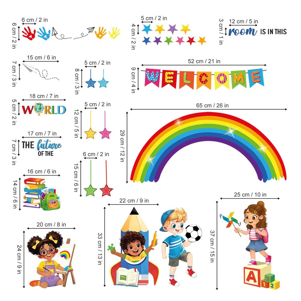 Decalmile reading corner DIY layout shows customizable wall art.