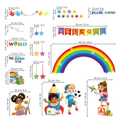 Decalmile reading corner DIY layout shows customizable wall art.