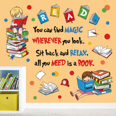 decalmile reading wall decals inspire quotes for a cozy reading nook