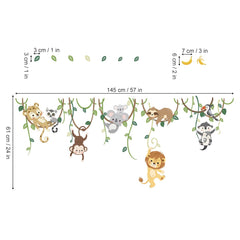 Decalmile safari tree wall decal creates a lush backdrop for stories.